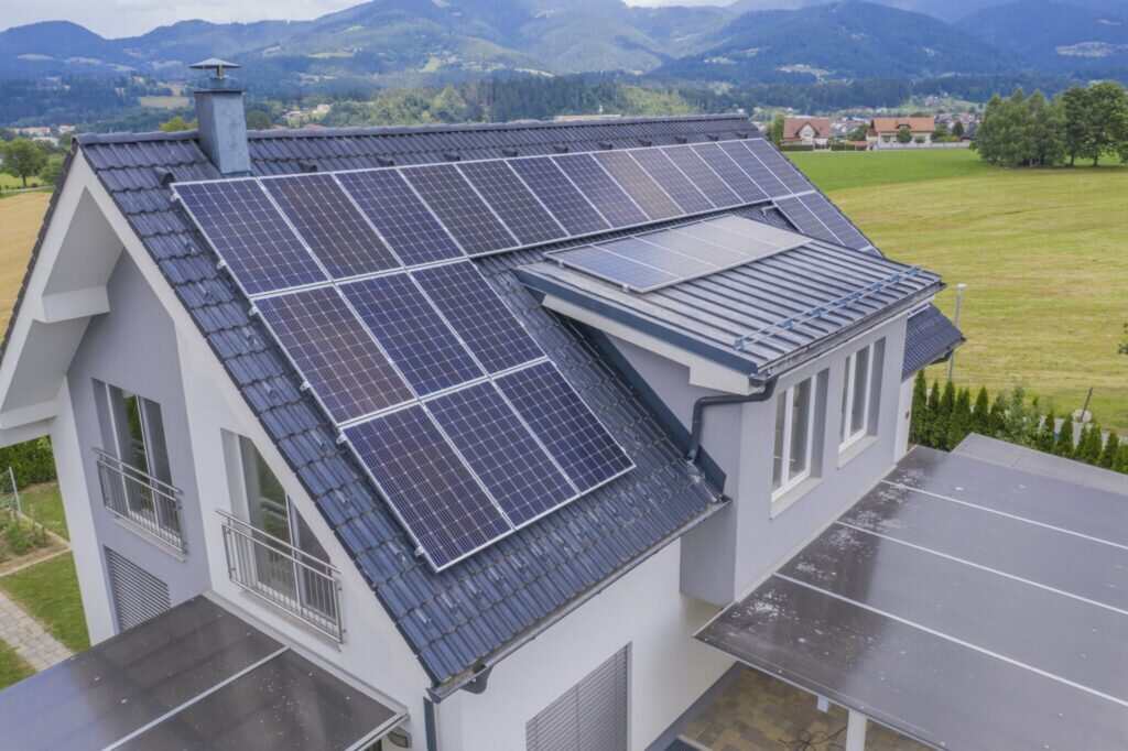 rooftop solar power system installed on a private house in Sydney