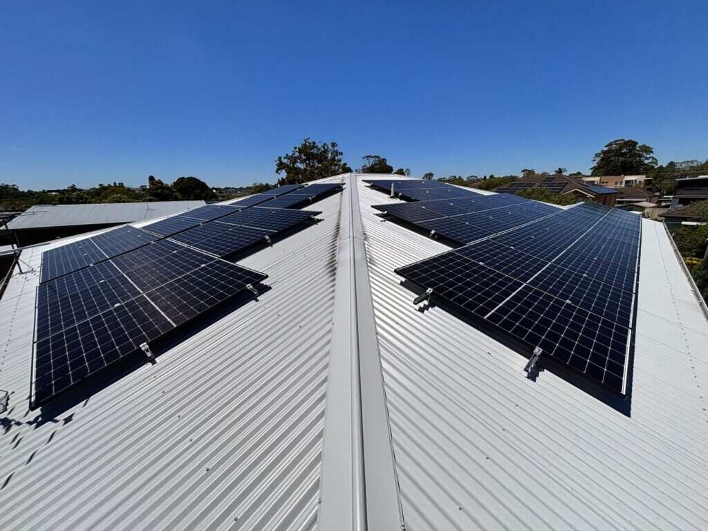 Solar panels installed on a roof, enhancing home value for Sydney properties.
