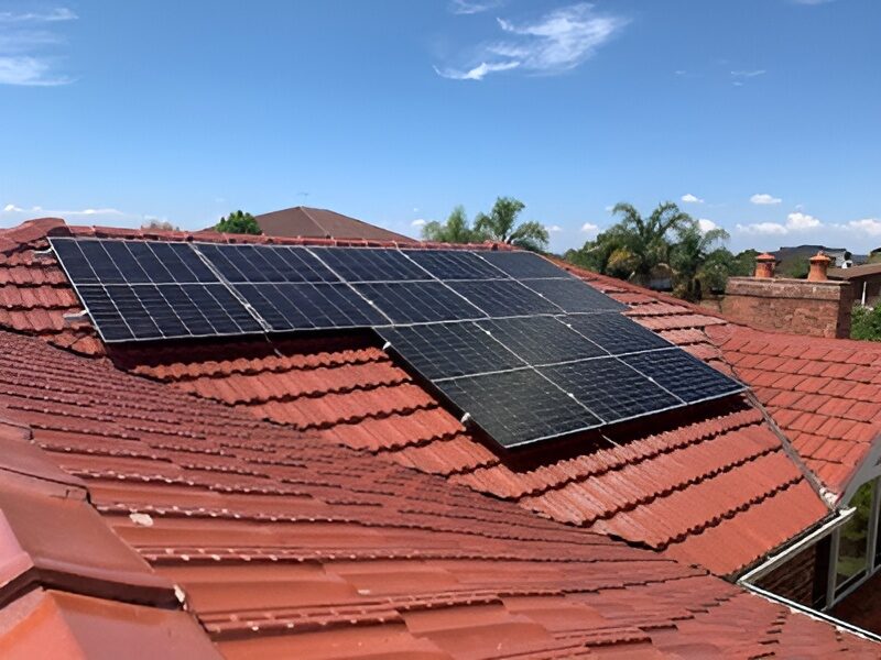 Solar panels installed on a roof in Sydney by Charlie Sparks Brand.