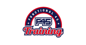 F45 Training logo promoting fitness and wellness in Sydney, Australia.